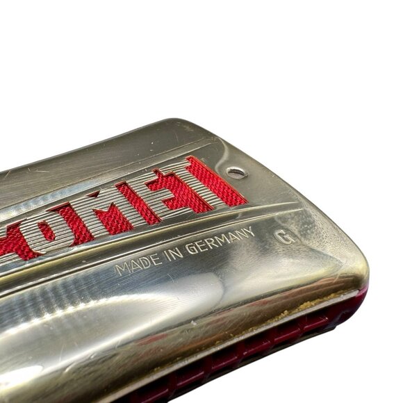 Vintage Hohner Comet Harmonica No. 3427 Key of C Gold Made in Germany w/ Case - Picture 6 of 9
